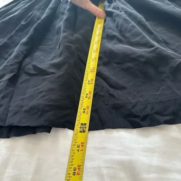 Y2K Juicy Couture Black Silk Shirtdress with Gold Buttons size 14 - Picture 7 of 9